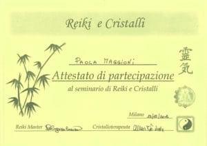 Seminario di Reiki e Cristalli - dicembre 2014 - Paola Maggioni